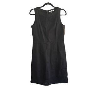 DKNY Cotton Sleeveless Knee Length Sheath Tank Dress Black 6